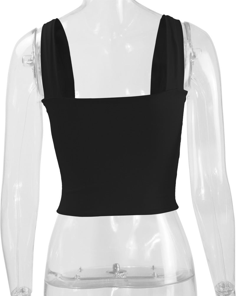 Sexy Solid Color Sleeveless Tank Tops YMYF 0893