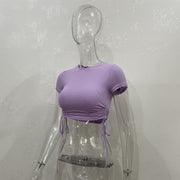 Short Sleeve Drawstring T Shirts JHYB 9105