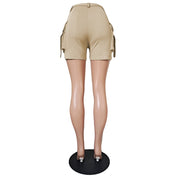 Solid Pockets Casual Shorts GCNF 0187