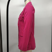 Solid Color Double Breasted Slim Blazer Coat XMY 9395