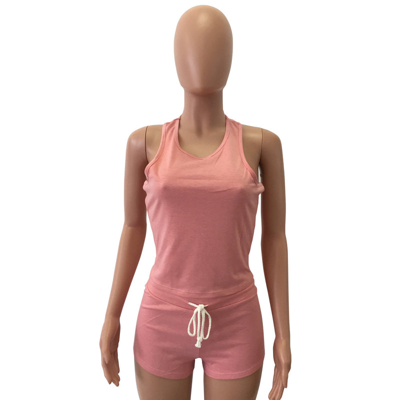 Sleeveless Summer Two Piece Shorts Suit TE 3147