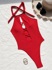 Sexy Halterneck Bikinis One Piece Swimsuit CASF 6629