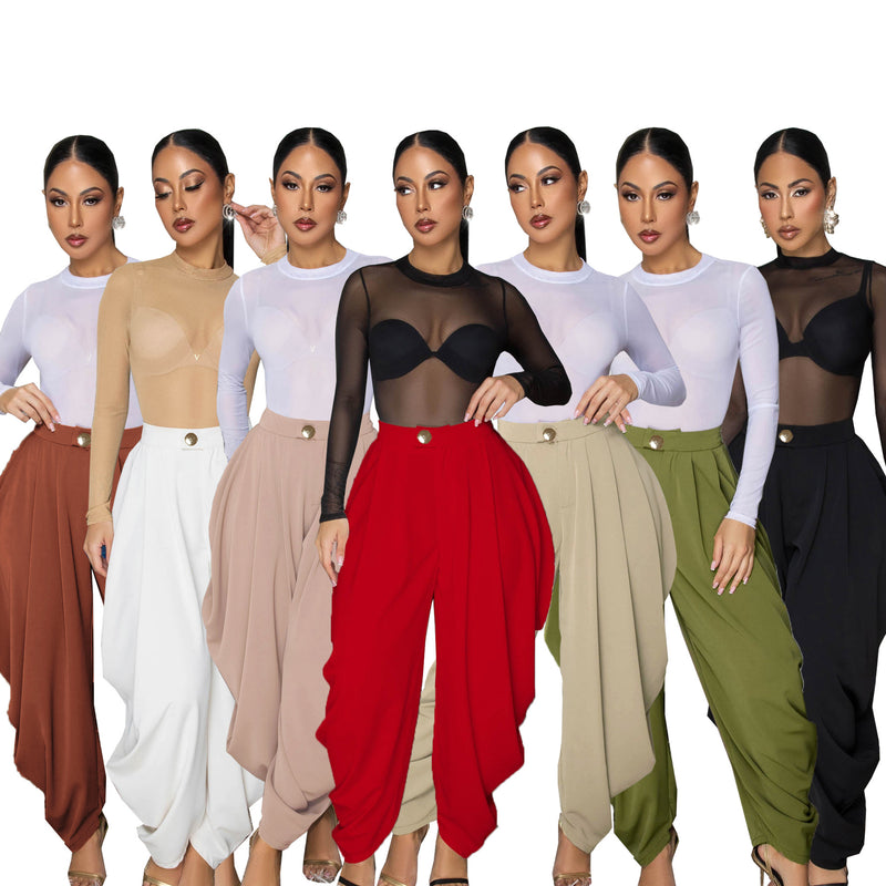 Solid Color Casual Pants BMF 795 1