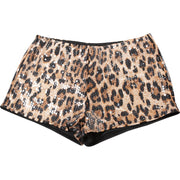 Leopard Print Sequin Mini Short DLSF K24P56756