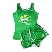 Casual Sports Print Tank Top And Shorts Two Piece Set SHD 9415