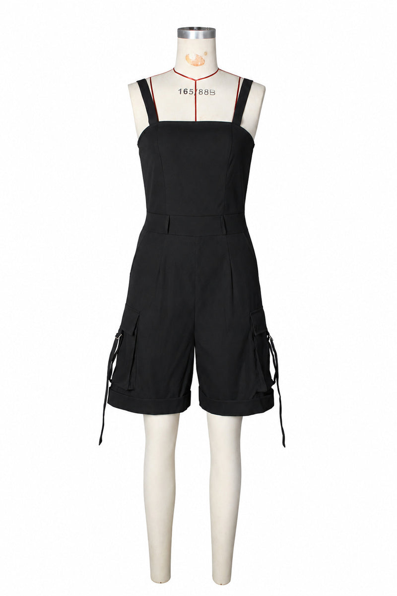 Solid Color High Waist Romper ZSD 0783