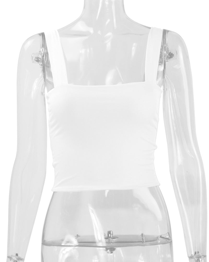 Sexy Solid Color Sleeveless Tank Tops YMYF 0893