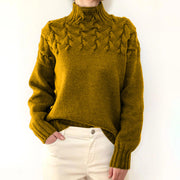Solid Color High Collar Sweater GBLH 9856