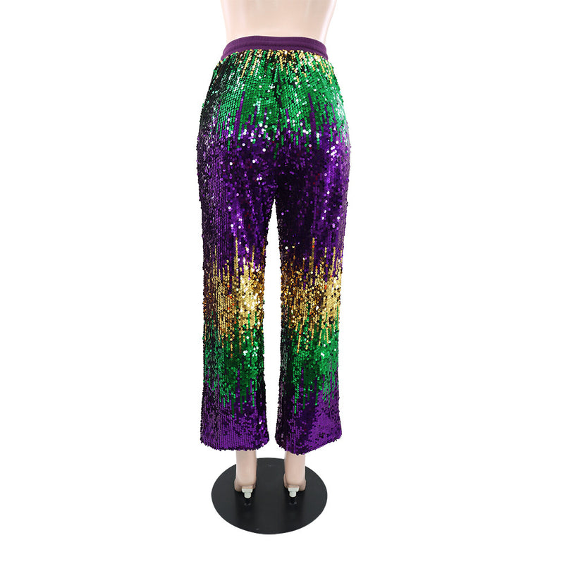 Casual Gradient Color Sequin Pants GYLY 10483