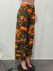 Camouflage Print Loose Jeans OD 8782