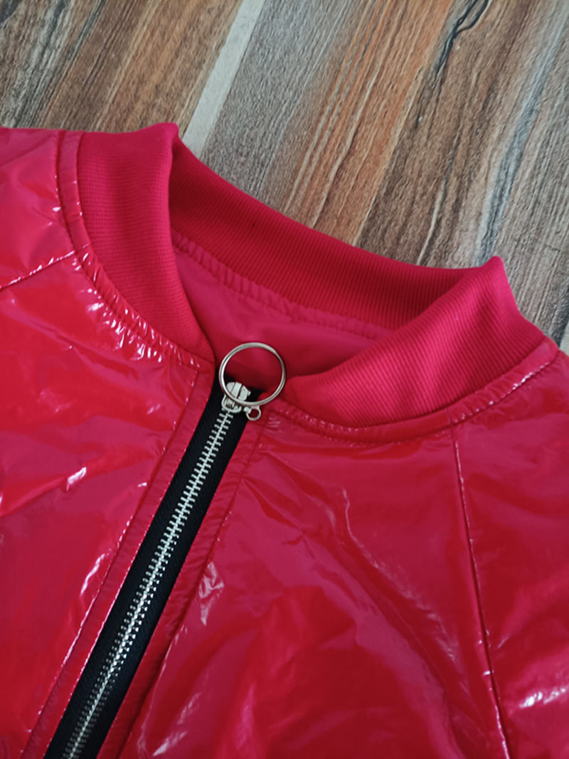 Solid Color Long Sleeve Slim Down Jackets MEM 88513