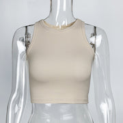 Sleeveless Solid Color Tank Tops GZJF ZJ2503