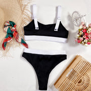 Color Block Sexy Swimsuit Tankini Two Piece Set CSYZ B169