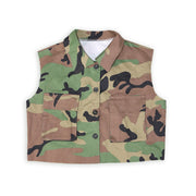 Camouflage Print Lapel Sleeveless Vest SH 390511