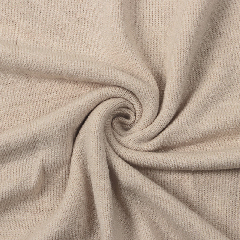 Solid Turtleneck Split Pullover Sweater Top FSXF F337