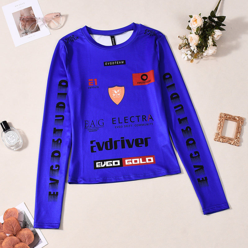 Leopard Print Long Sleeve Tops GFRT DZF2867