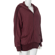 Solid Color Long Sleeve Hooded Coat GSZM ZTP1387