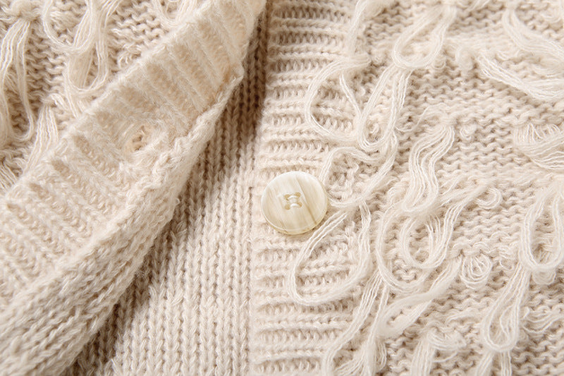 Knitted Tassel Woolen Jacket GZJQ W24L54752