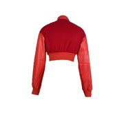 Fashion Letter Print Loose Short Baseball Jacket MDF 5348