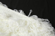 Solid Color Long Sleeve Tassel Tops Coats GZJQ W25L84137