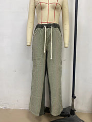 Loose Color Block Wide Leg Jeans GYAN 059