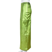 Patchwork Split PU Leather Half body Skirt GNZD 7662SG