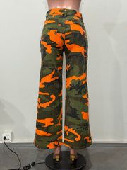 Camouflage Print Loose Jeans OD 8782