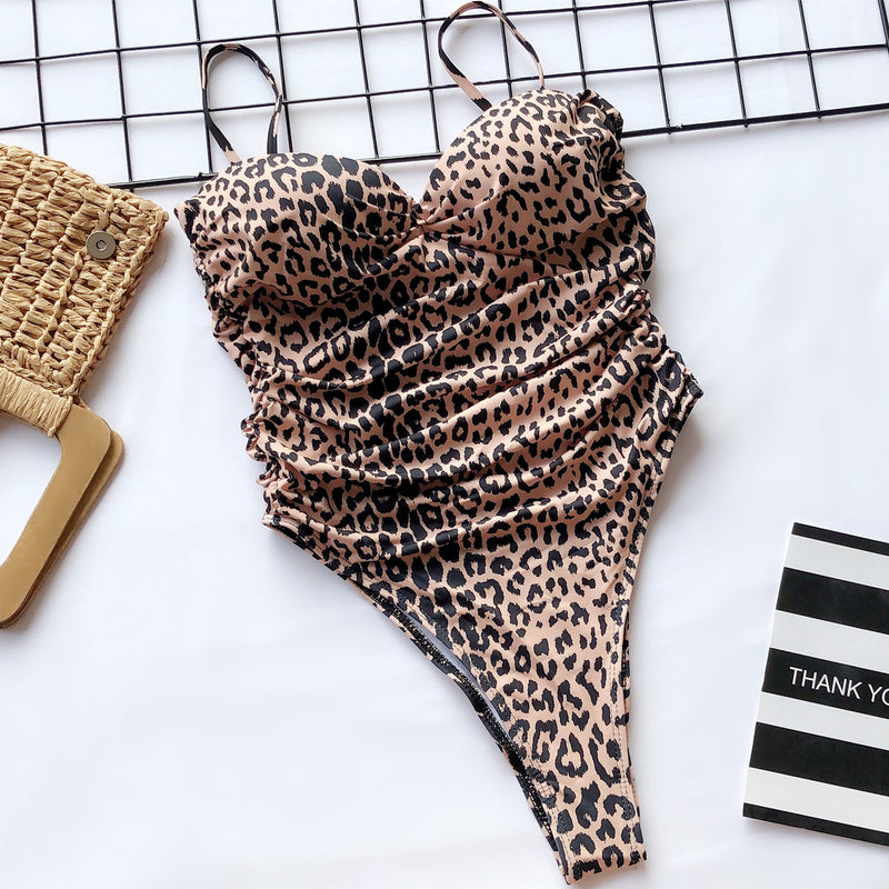 Sexy Print Sling One Piece Swimsuit CSYZ B07