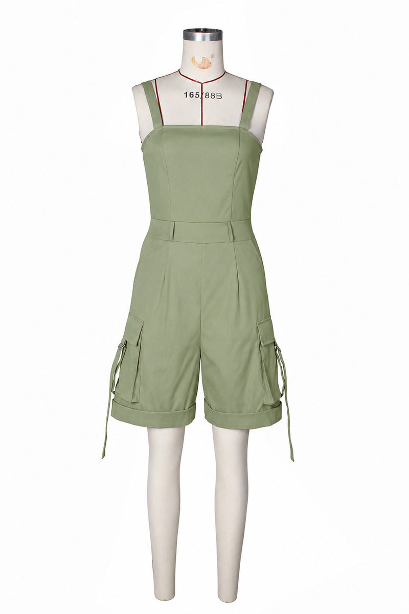 Solid Color High Waist Romper ZSD 0783