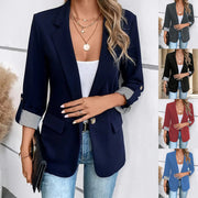Plus Size Solid Color Casual Blazer Coats GYWO 9907