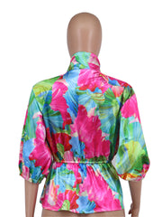 Casual Loose Tie Up Shirt XHXF 8691