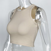 Sleeveless Solid Color Tank Tops GZJF ZJ2503