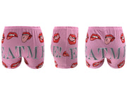 Letter Print Tight Short QYMF 3057