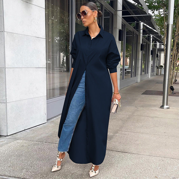 Solid Full Sleeve Casual Long Shirt GLF 10077