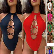 Sexy Halterneck Bikinis One Piece Swimsuit CASF 6629