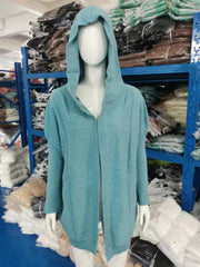 Hooded Collar Knit Bat Sleeve Loose Sweater GBLH 2101