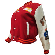 Thickened Embroidered Color Block Baseball Jacket CM 001