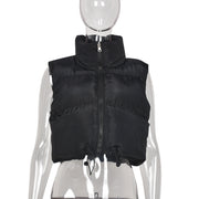 Reversible Wear Zipper Vest Warm Cotton Jacket GBTF 8099DN