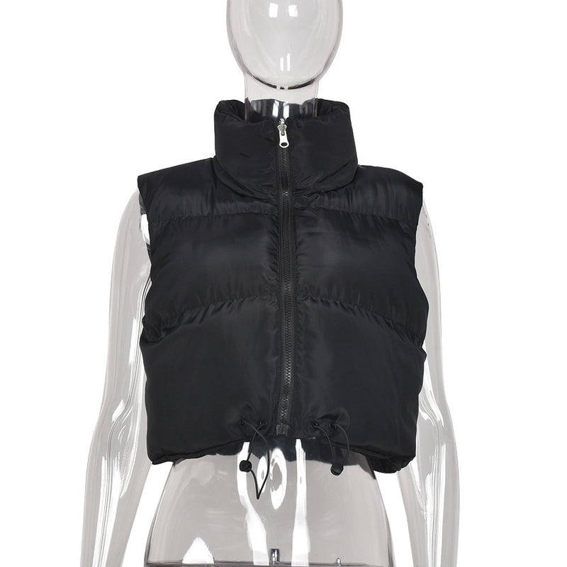 Reversible Wear Zipper Vest Warm Cotton Jacket GBTF 8099DN
