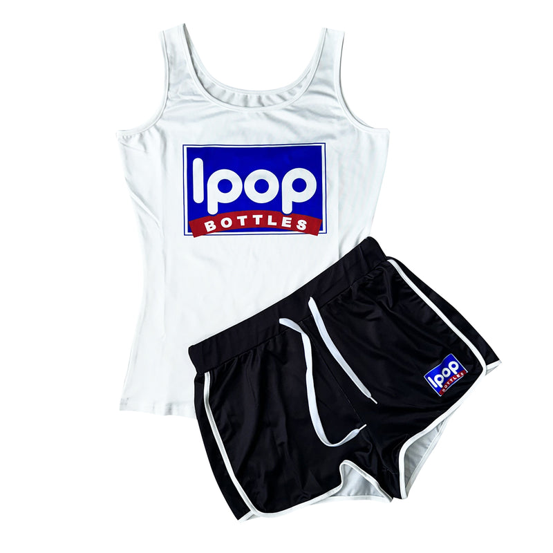 Casual Sports Print Tank Top And Shorts Two Piece Set SHD 9415