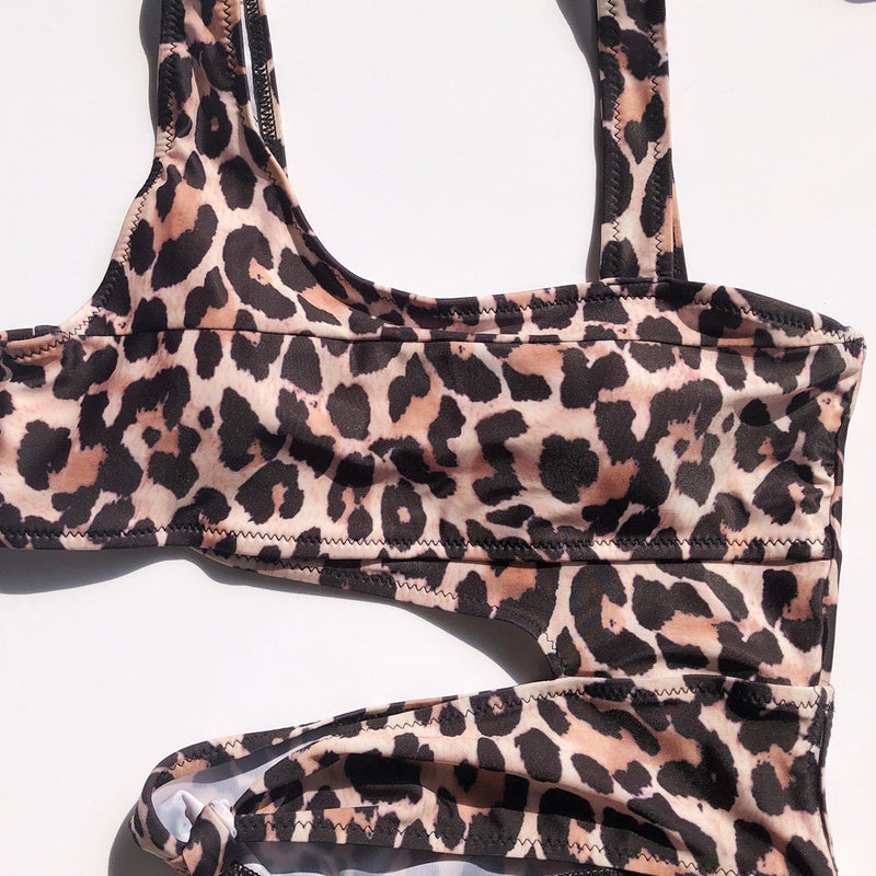 Sexy Hollow Out Bikini One Piece Swimsuit CASF 8971