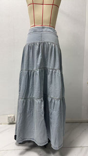 Cake Denim Half Body Long Skirt GMYT 14203