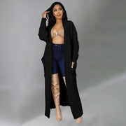Plus Size Fashion Long Sleeve Long Sweater Jacket GOSD 6813