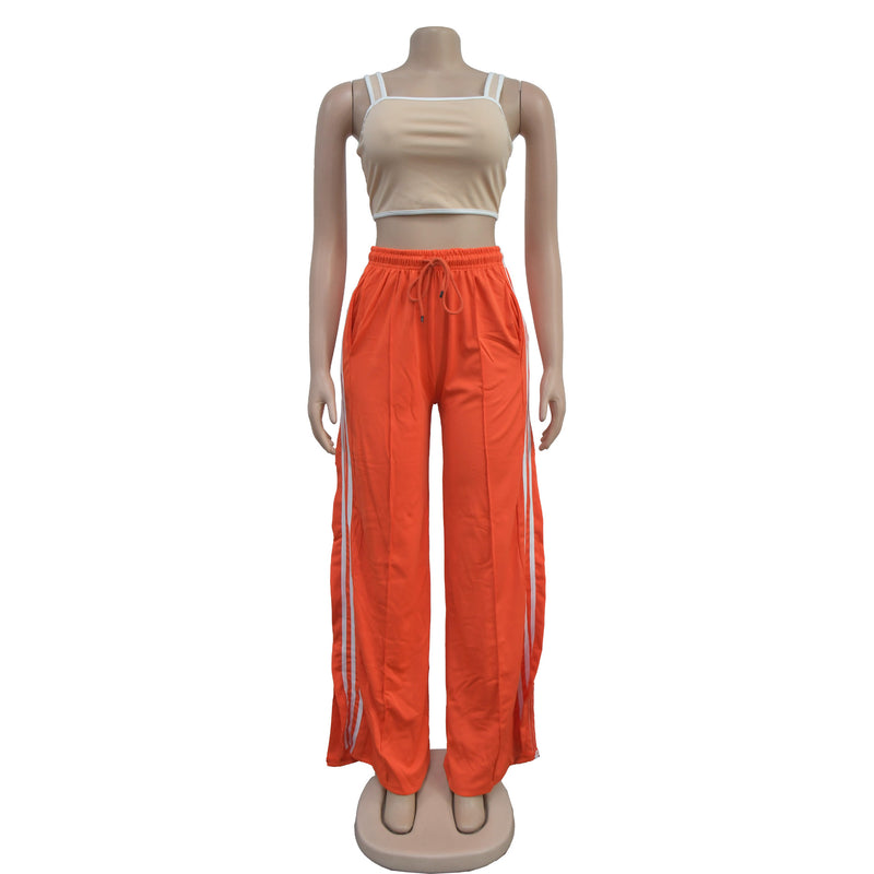 Stripe Patchwork Solid Sport Pants BY 6960