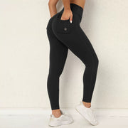 Solid Color High Waist Tight Sport Pants GQSA 8020