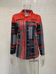 Long Sleeve Single breasted Printed Lapel Coat GYSM W0708