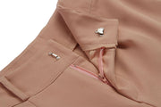 High Waist Belt Solid Suit Pants GATE P01A