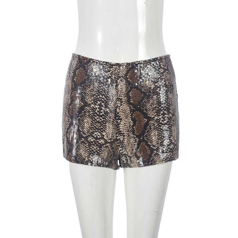 Sequin Print Casual Short GBTF 51437PHD