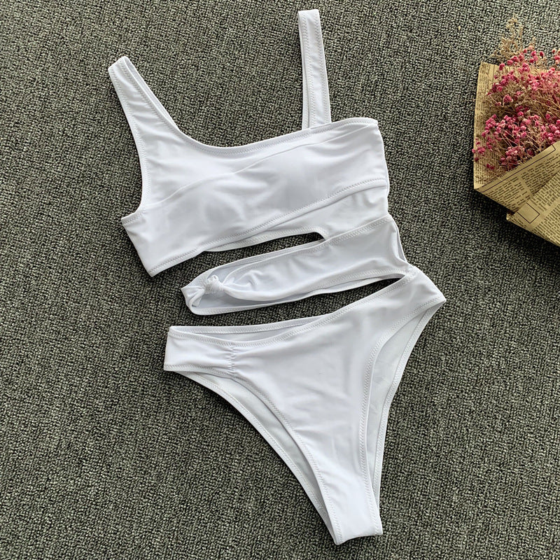 Sexy Hollow Out Bikini One Piece Swimsuit CASF 8971