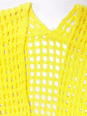 Solid Long Hollow Out Sweater Cardigan Coat FSXF 570